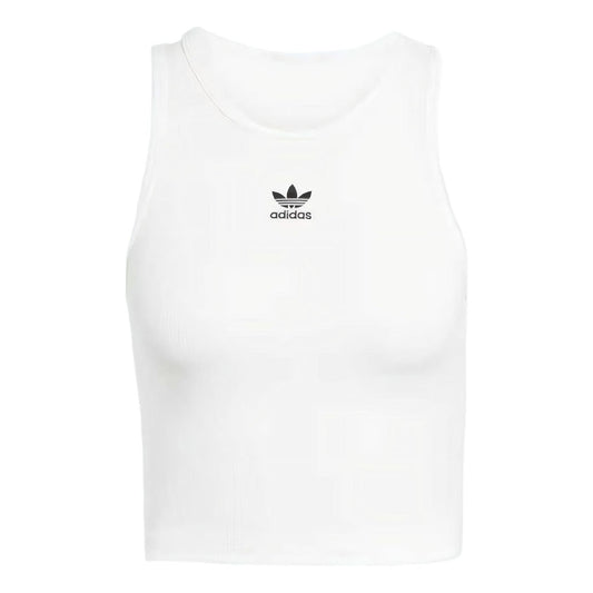 (WMNS) adidas Essentials Ribbed Tank Top Asia Sizing 'White' JC9007