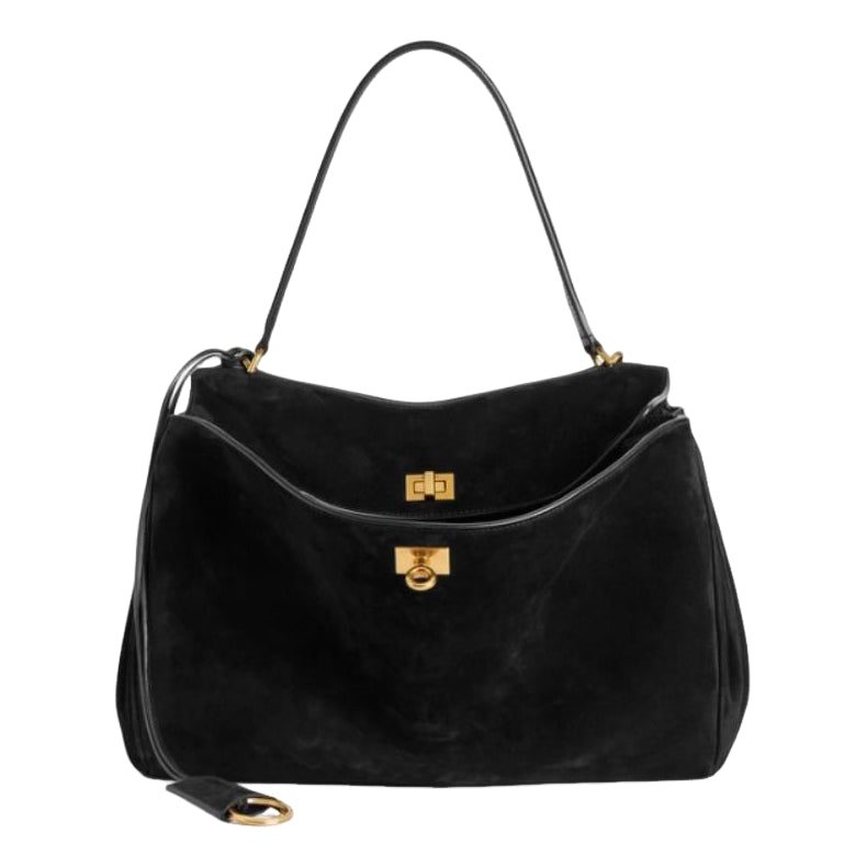 (WMNS) Balenciaga Rodeo Handbag Medium 'Black' 7897722ACKO1000
