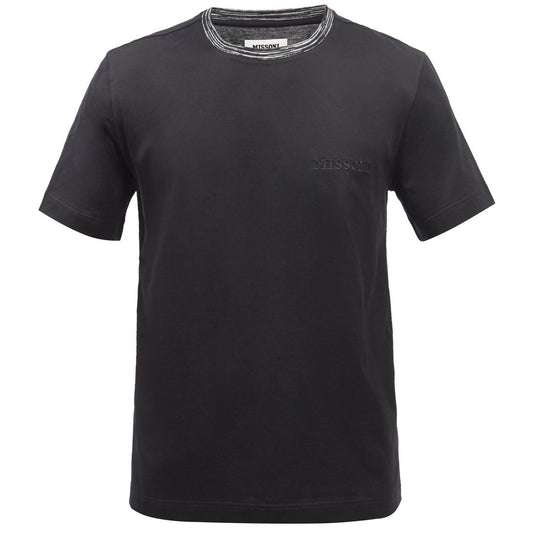 Missoni Black Logo Embroidered T-Shirt