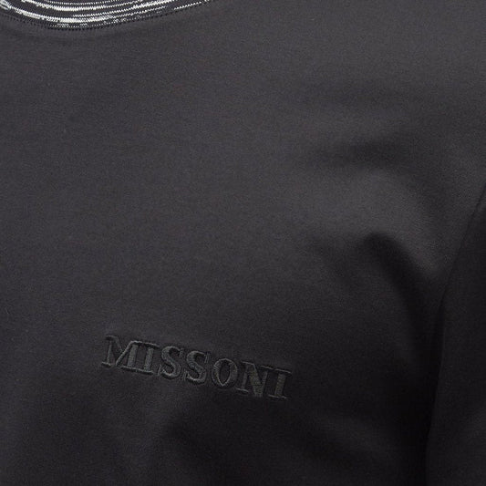 Missoni Black Logo Embroidered T-Shirt