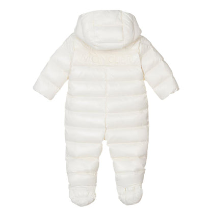 Moncler Ivory Down Padded Indro Puffer Snowsuit
