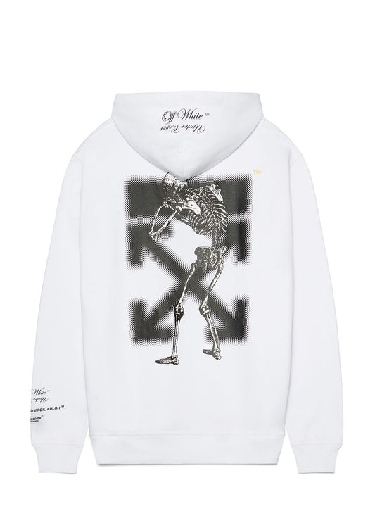 OFF WHITE UNDERCOVER SKELETON RVRS HOODIE WHITE
