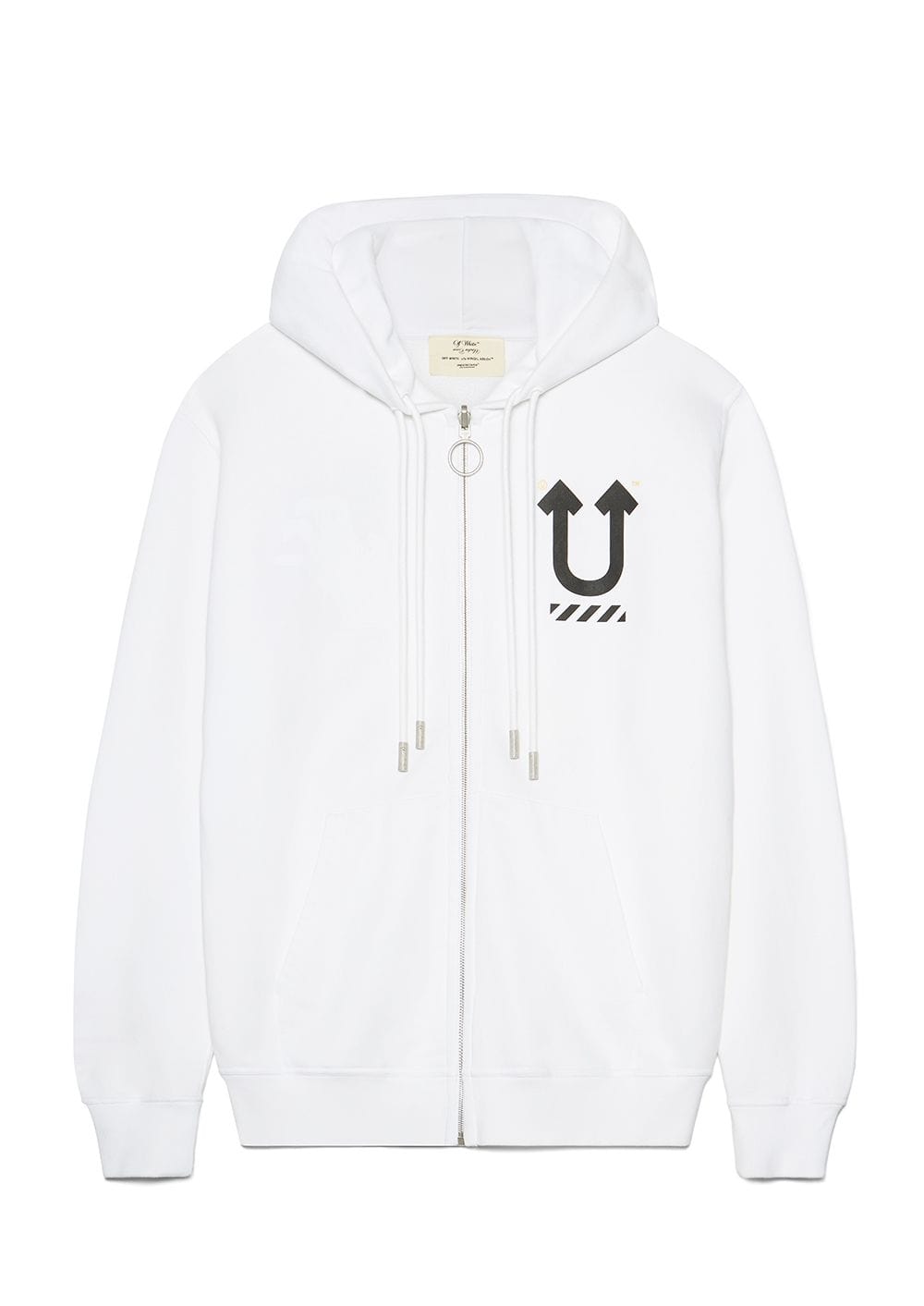 OFF WHITE X UNDERCOVER SKELETON ZIP UP HOODIE REVERSIBLE WHITE