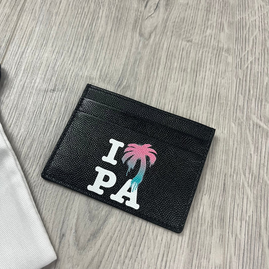 Palm Angels Leather Cardholder - Black
