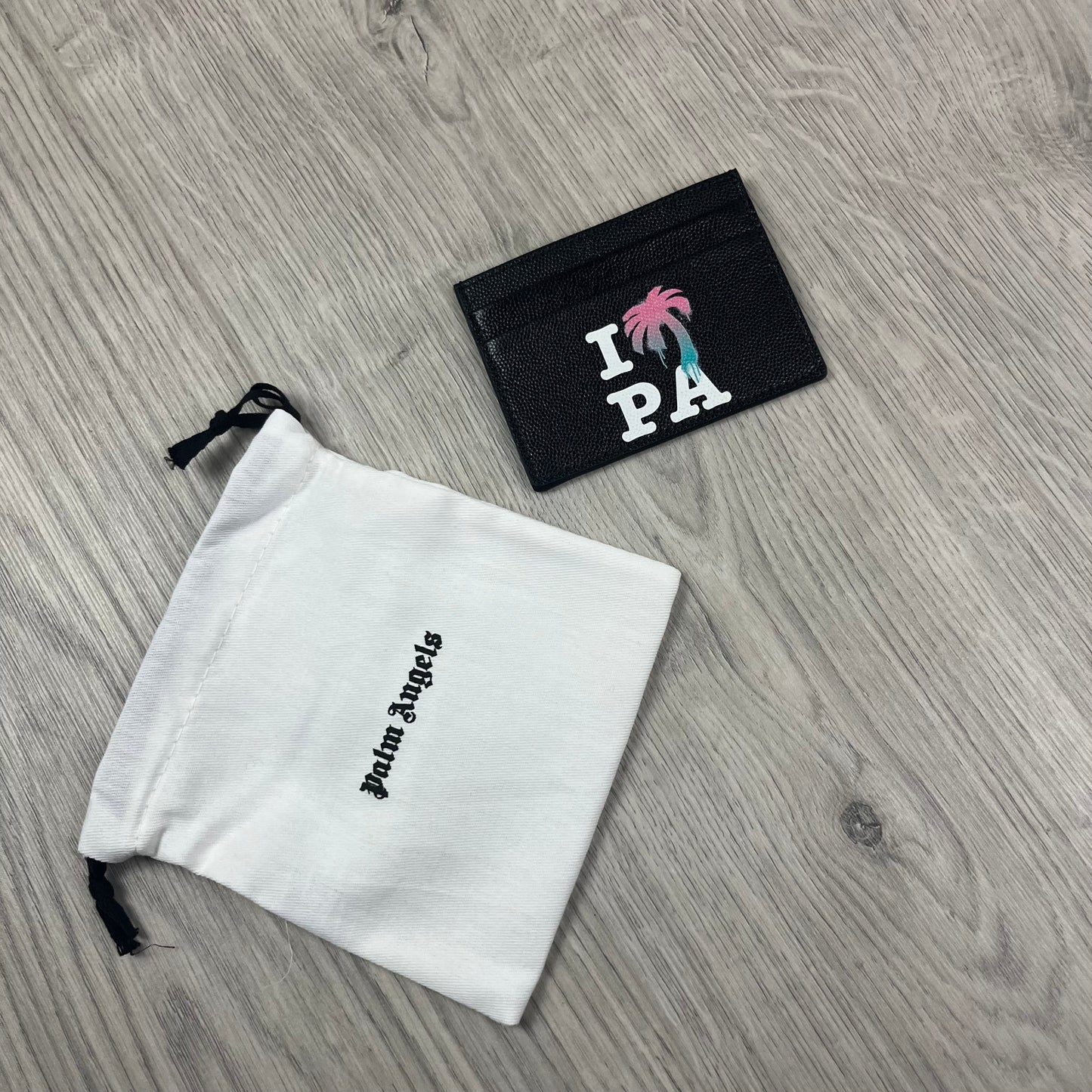 Palm Angels Leather Cardholder - Black