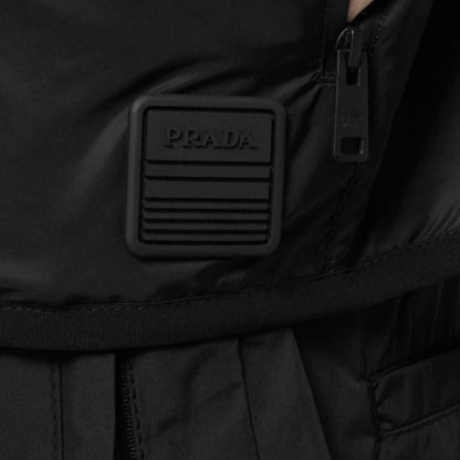 Prada Black Nylon Concealed Hood Jacket