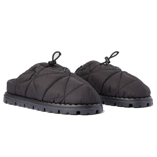 Prada Black Nylon Mule