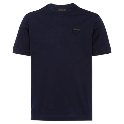 Prada Navy Pique Logo T-Shirt