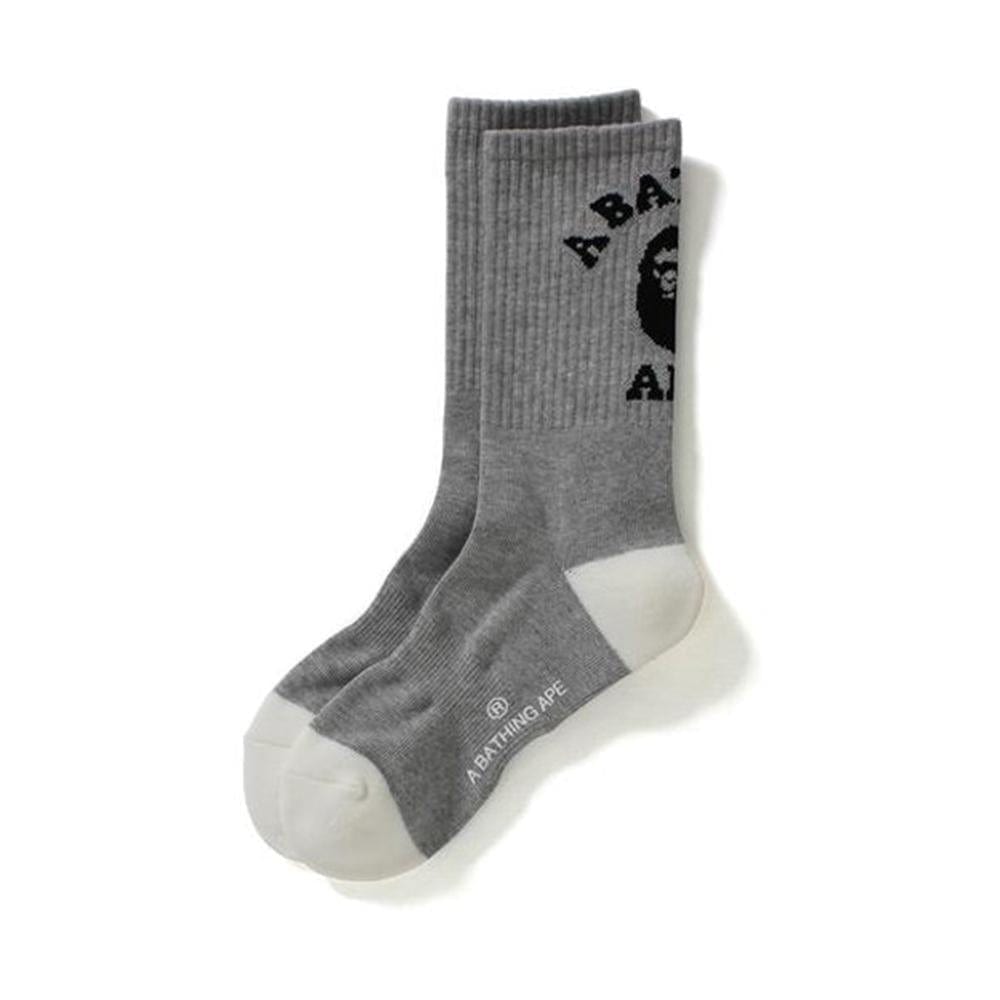 BAPE COLLEGE SOCKS GREY