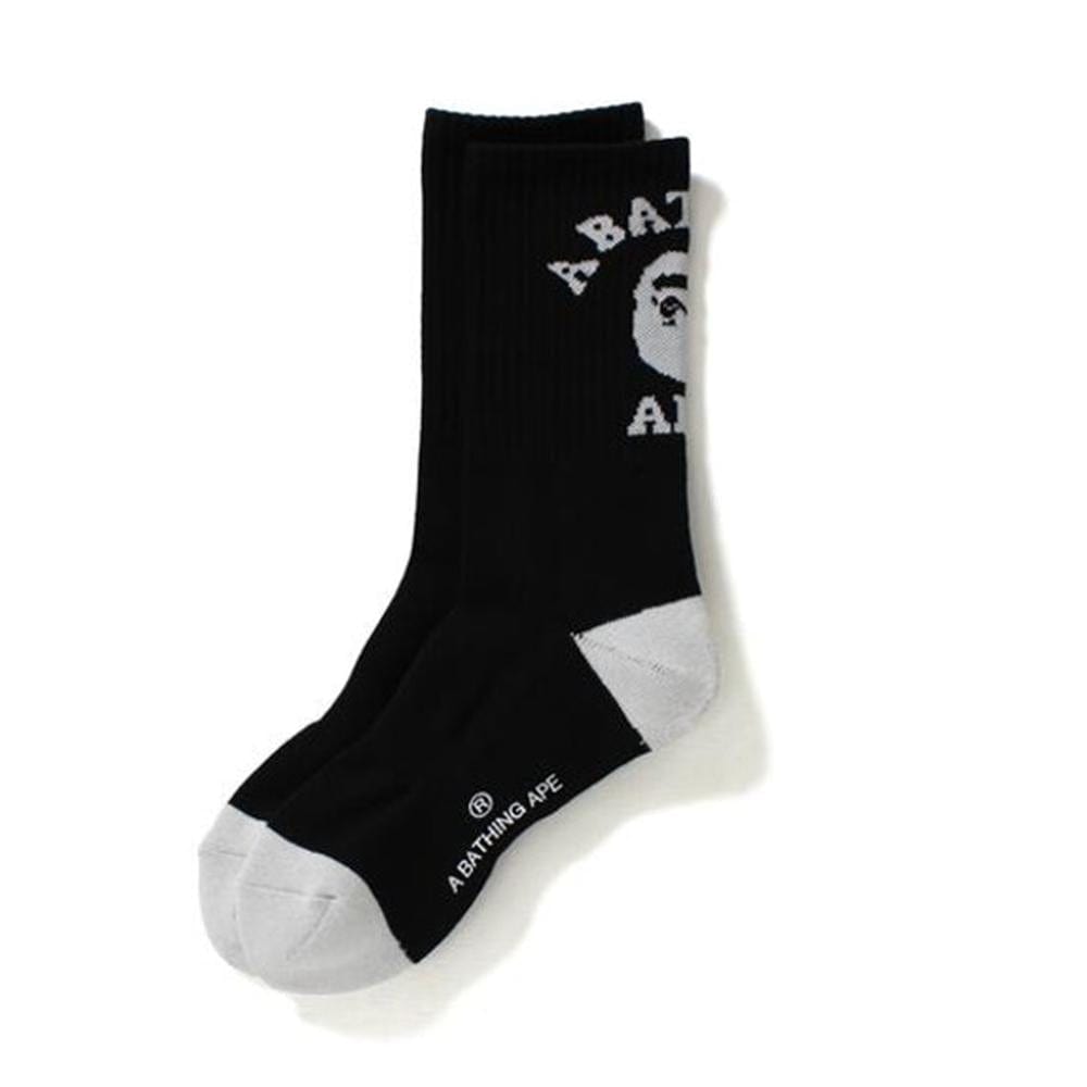 BAPE COLLEGE SOCKS BLACK