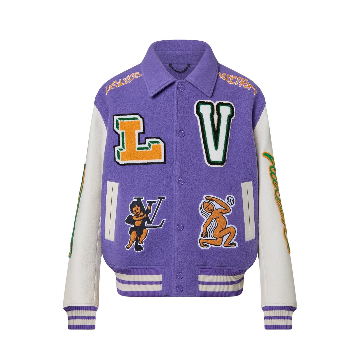 LOUIS VUITTON FW22 VARSITY JACKET PURPLE