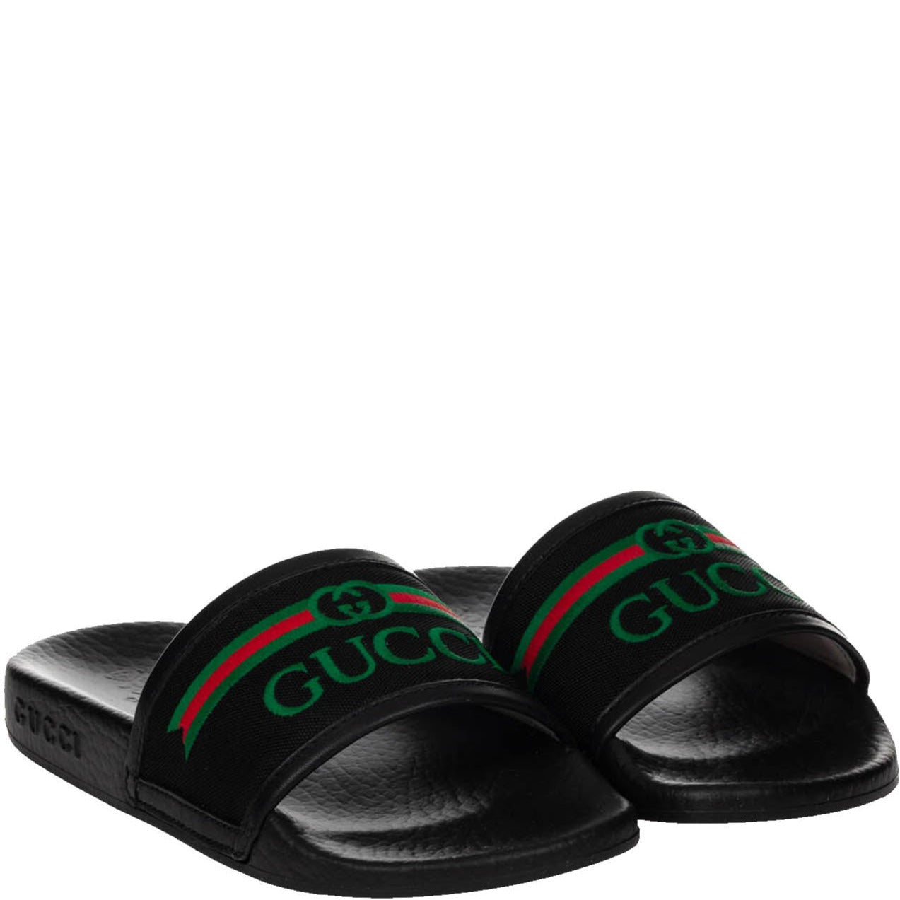 Kids Gucci Nylon Logo Sliders
