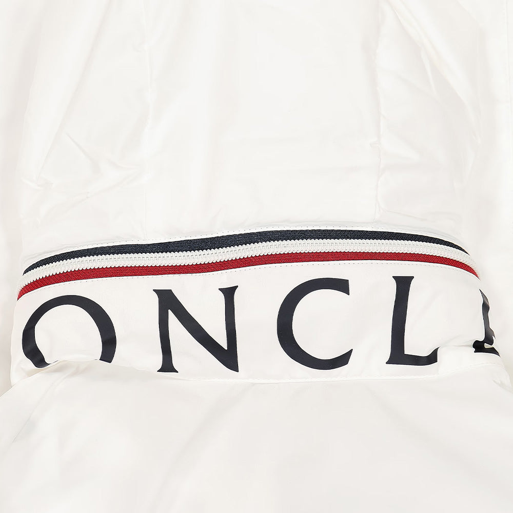 Kids Moncler Aidrian White Logo Jacket