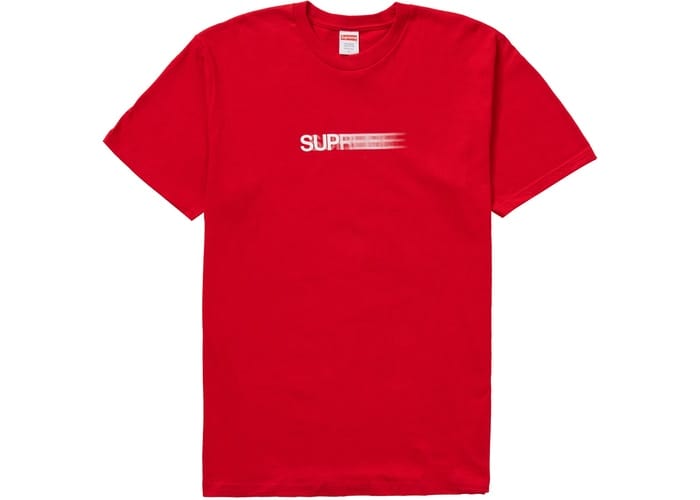 SUPREME MOTION LOGO TEE SS20 RED