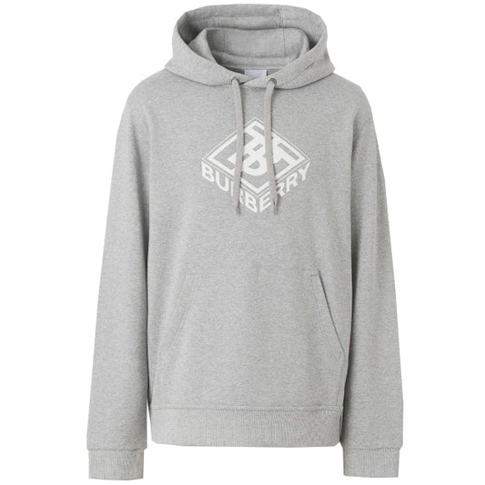 Burberry Grey Oversized Logo Hoodie