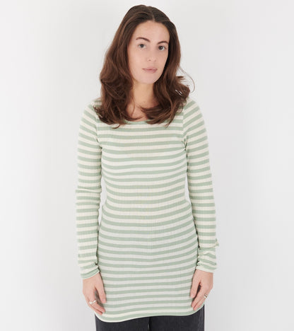 101 Rib Extra Broadway Stone Green/Ecru