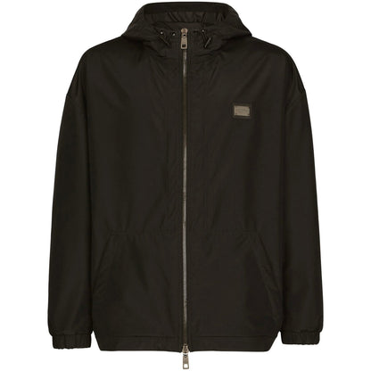 Dolce & Gabbana Black Plaque Windbreaker