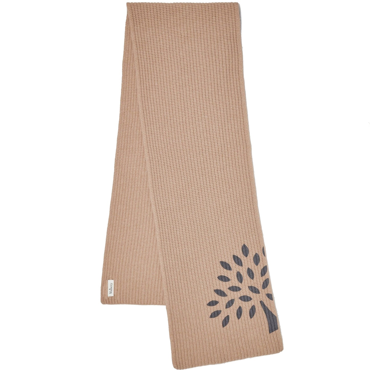 Mulberry Lambswool Tree Knitted Scarf Maple