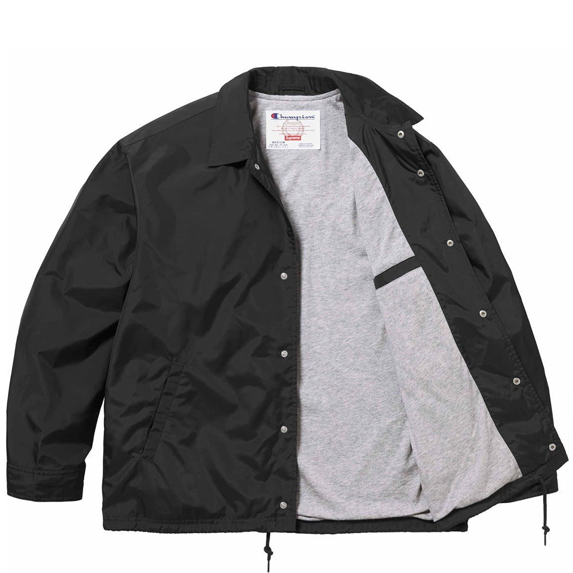 Supreme x Champion Black Coach Jacket