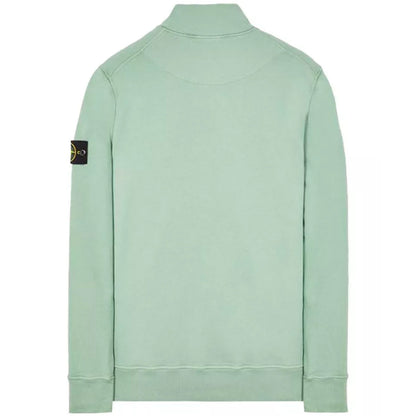 Stone Island Sage Green Half Zip Sweatshirt