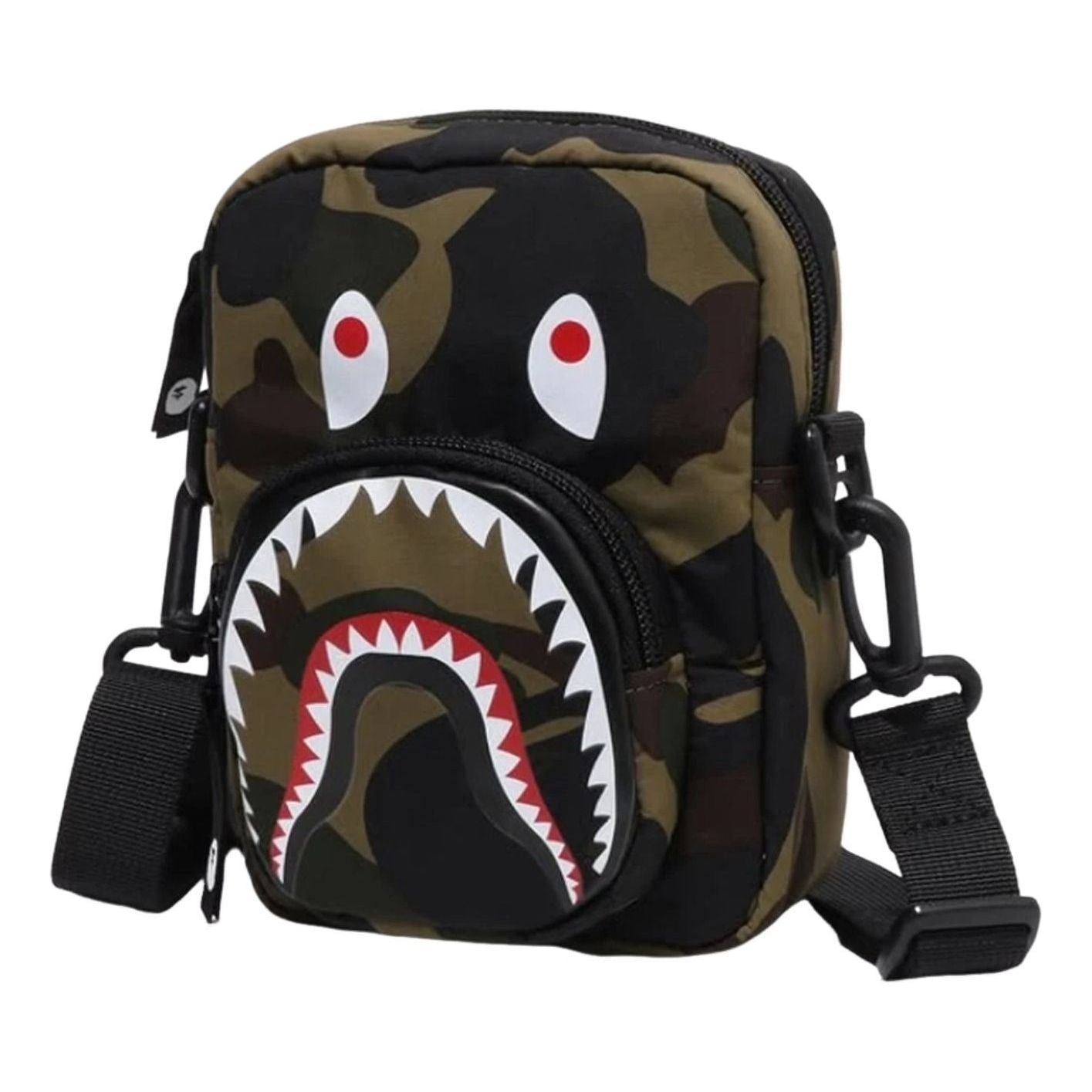 A Bathing Ape 1St Camo Shark Mini Bag 'Green' 1L30-190-021-GRN