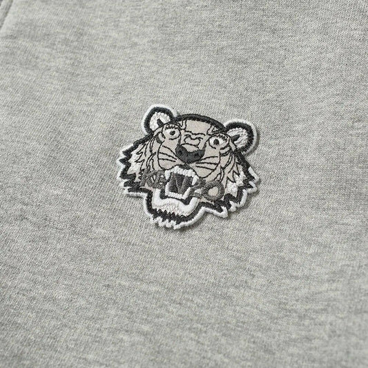 Kenzo Grey Logo Zip Up Hoodie