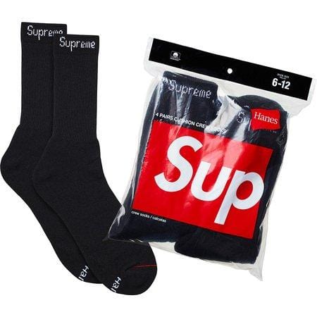 SUPREME CREW SOCKS BLACK