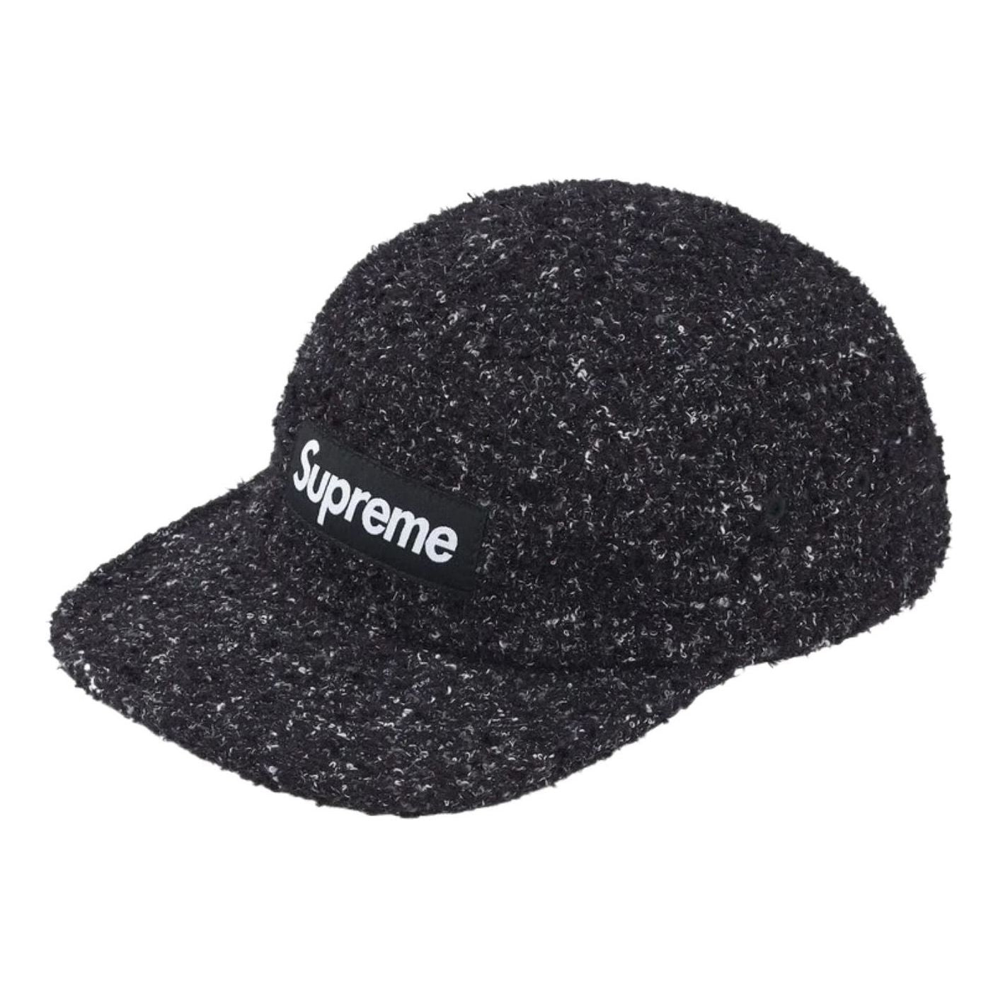 Supreme SS26 Bouclé Camp Cap 'Black' SUP-SS26-1016-BLK