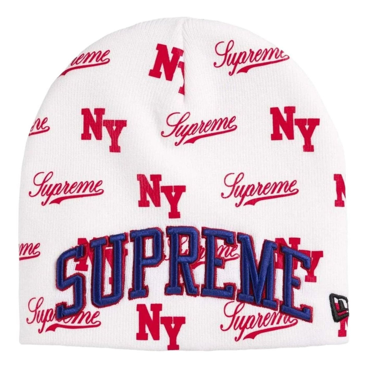 Supreme x New Era SS26 Monogram Beanie 'White' SUP-SS26-1038-WHT