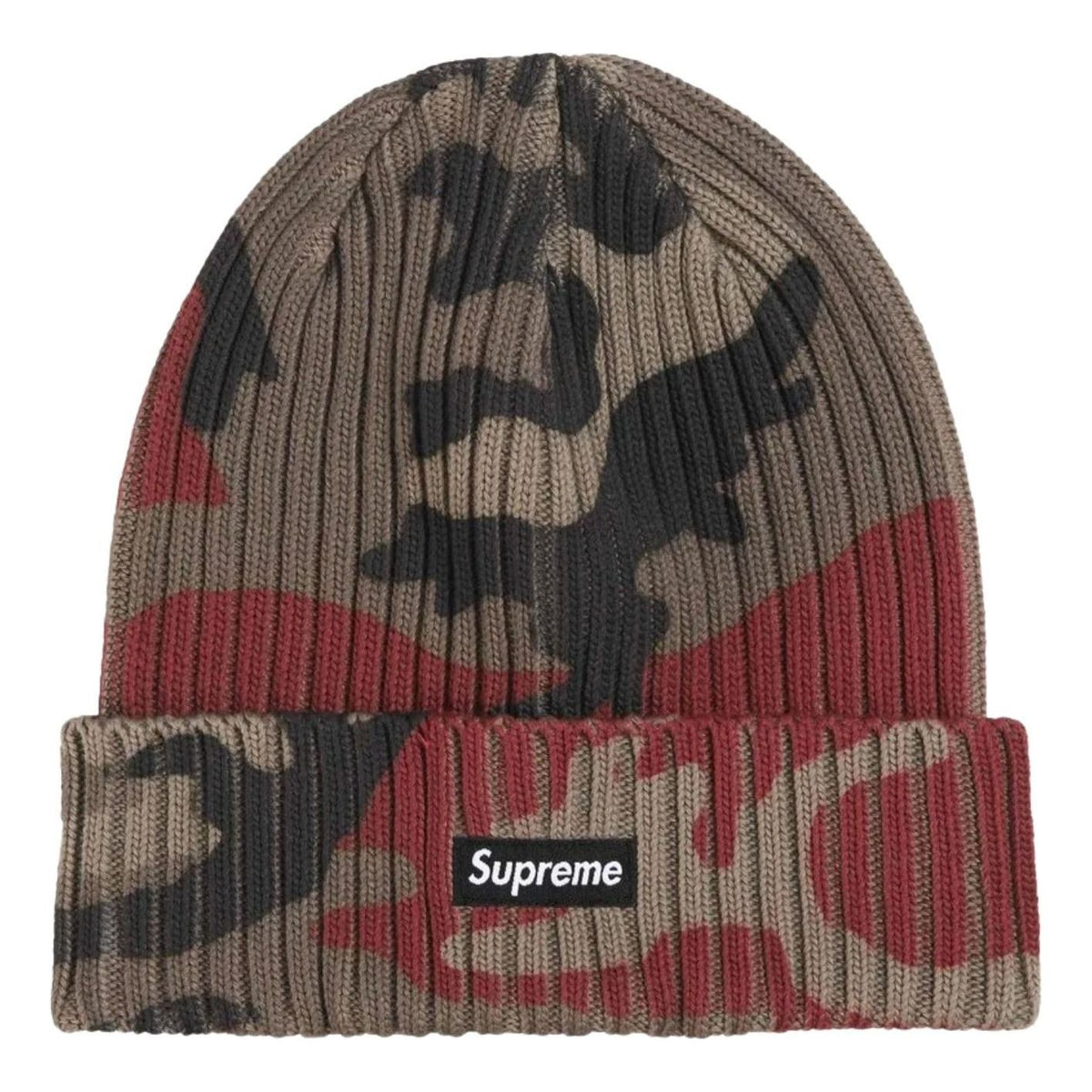 Supreme SS26 Overdyed Beanie 'Red Camo' SUP-SS26-1004-REDCAMO