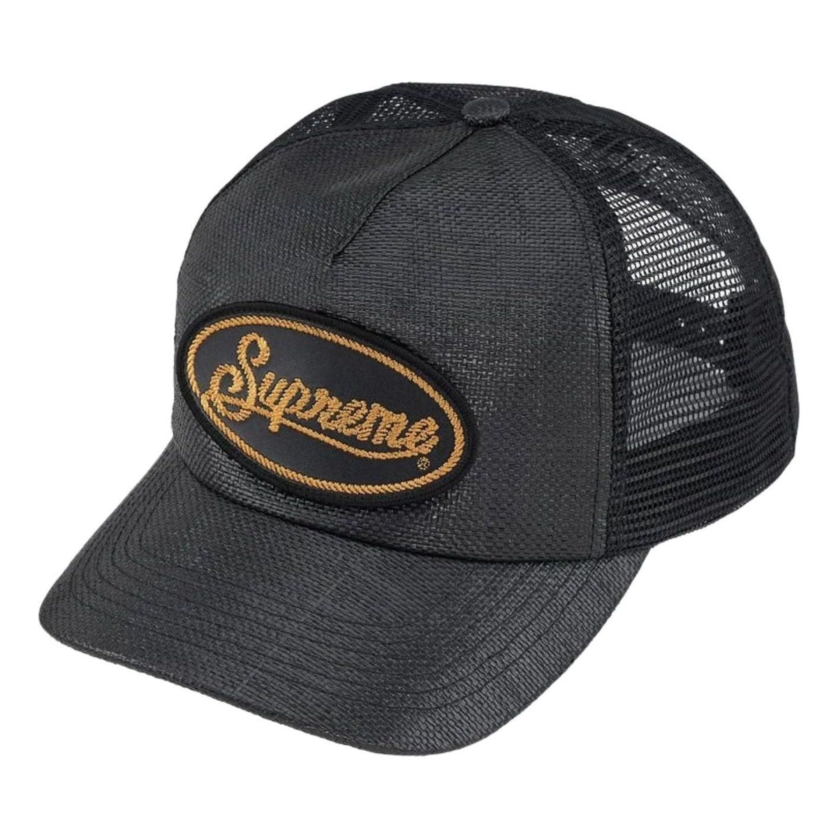 Supreme SS26 Raffia Mesh Back 5-Panel 'Black' SUP-SS26-1032-BLK