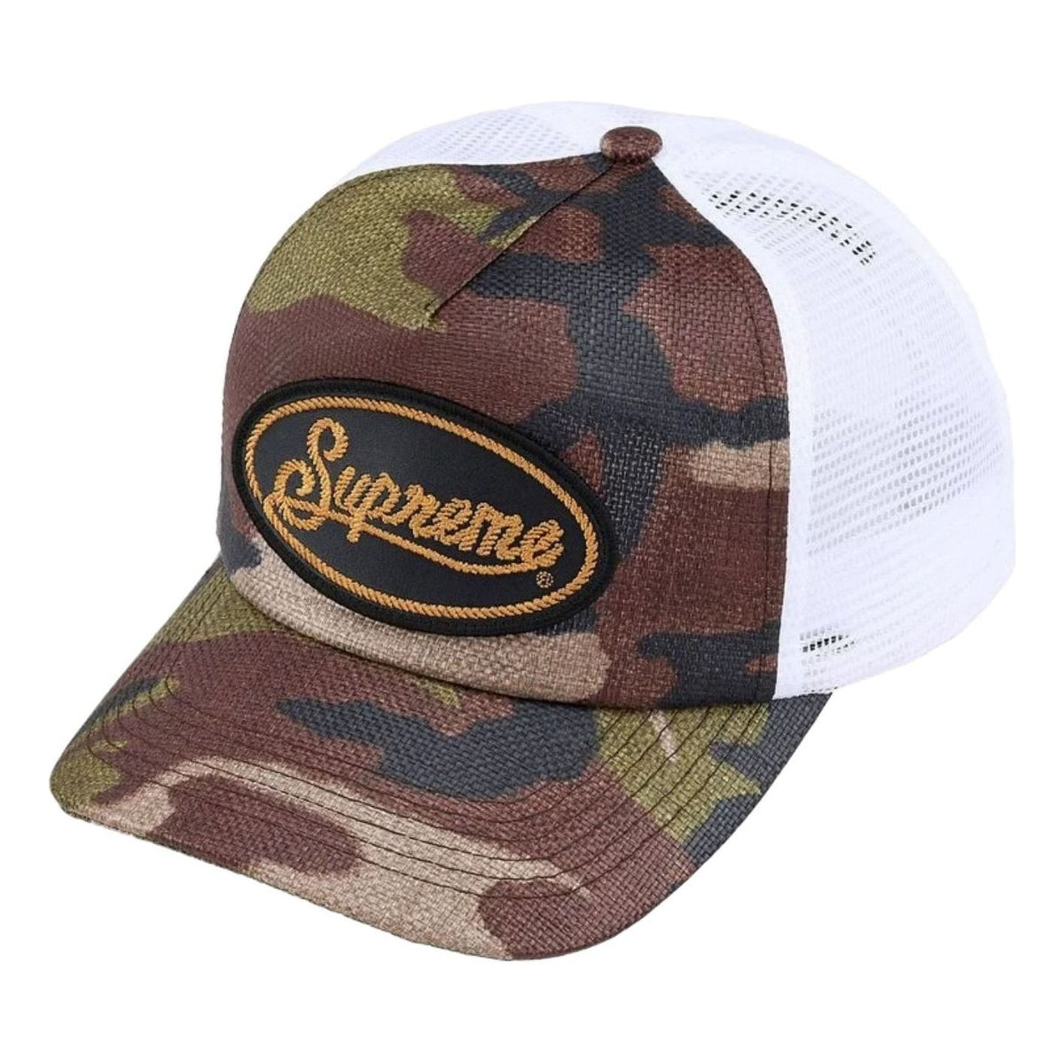 Supreme SS26 Raffia Mesh Back 5-Panel 'Woodland Camo' SUP-SS26-1032-CAM