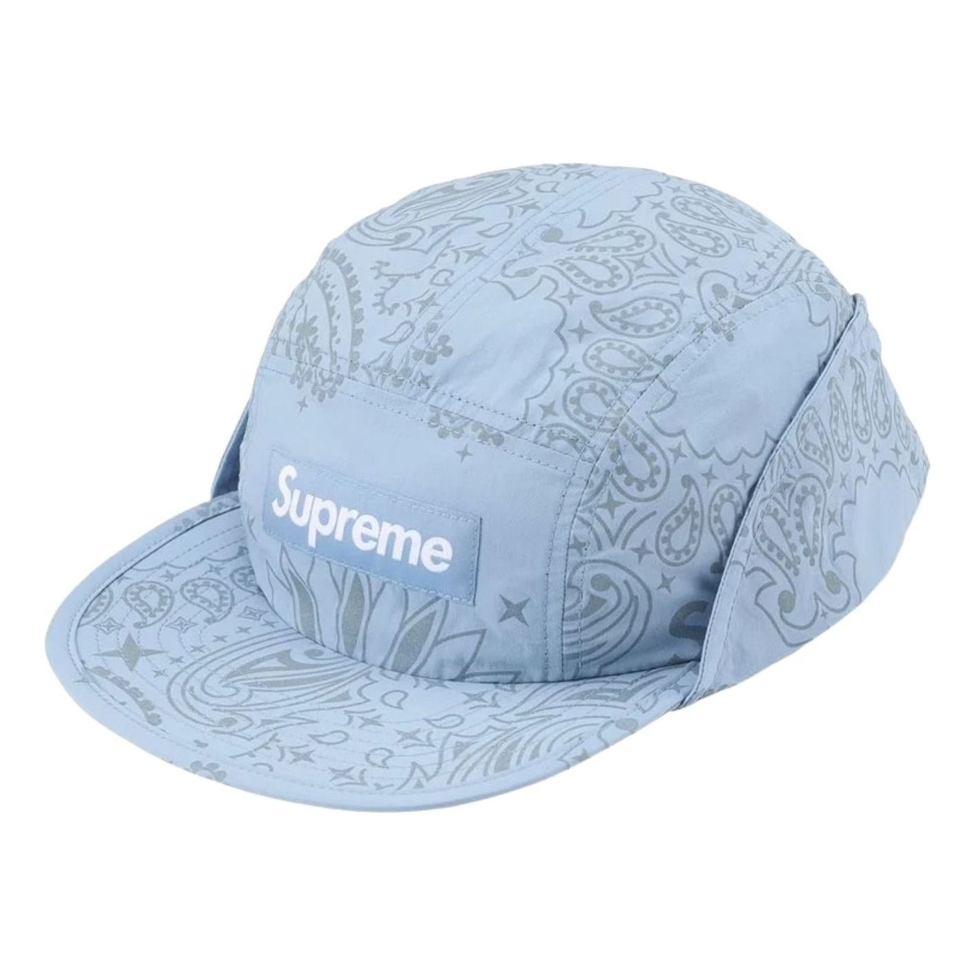 Supreme SS26 Reflective Bandana Sunshield Camp Cap 'Light Blue' SUP-SS26-1048-BLUS