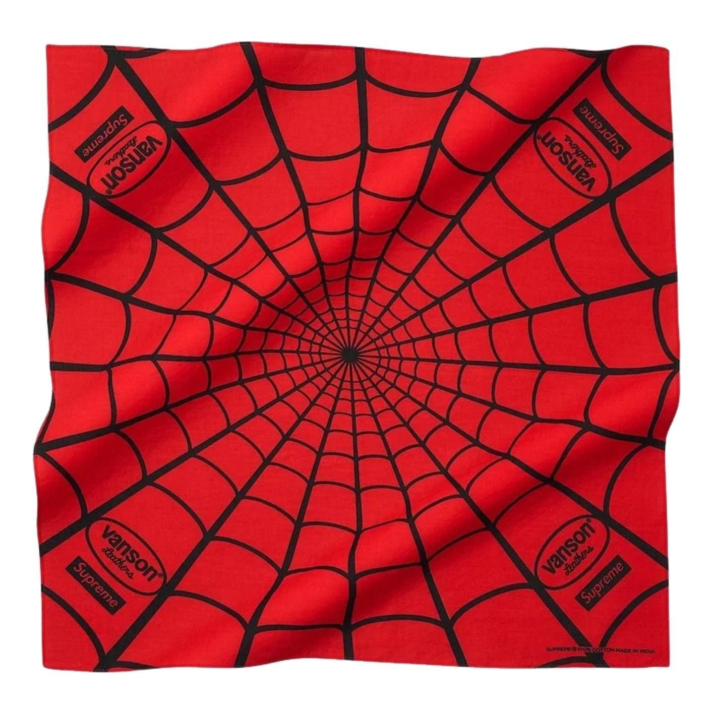 Supreme x Vanson Leathers SS26 Spider-Man Bandana 'Red' SUP-SS26-2010-RED