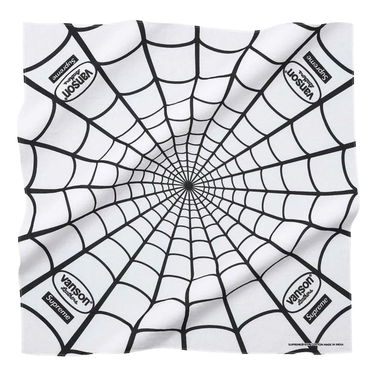 Supreme x Vanson Leathers SS26 Spider-Man Bandana 'White' SUP-SS26-2010-WHT