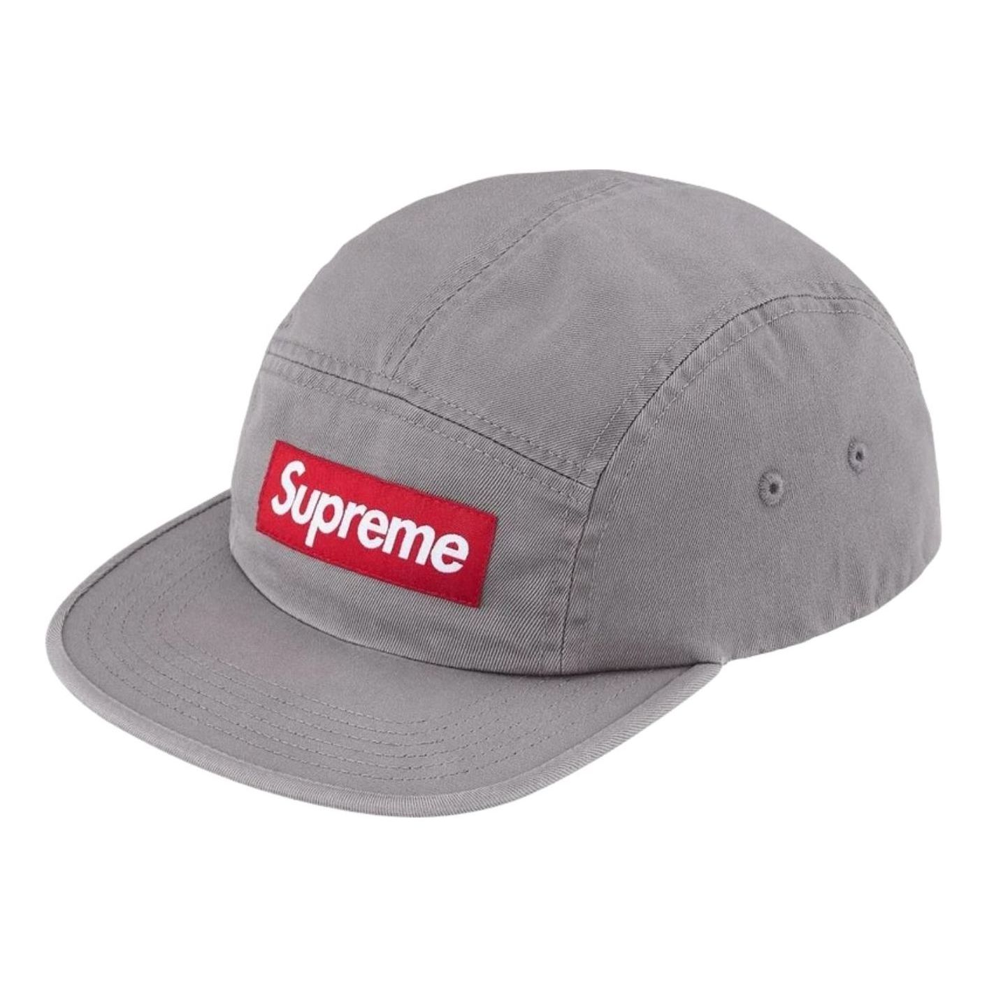 Supreme SS26 Washed Chino Twill Camp Cap 'Grey' SUP-SS26-1000-GRY