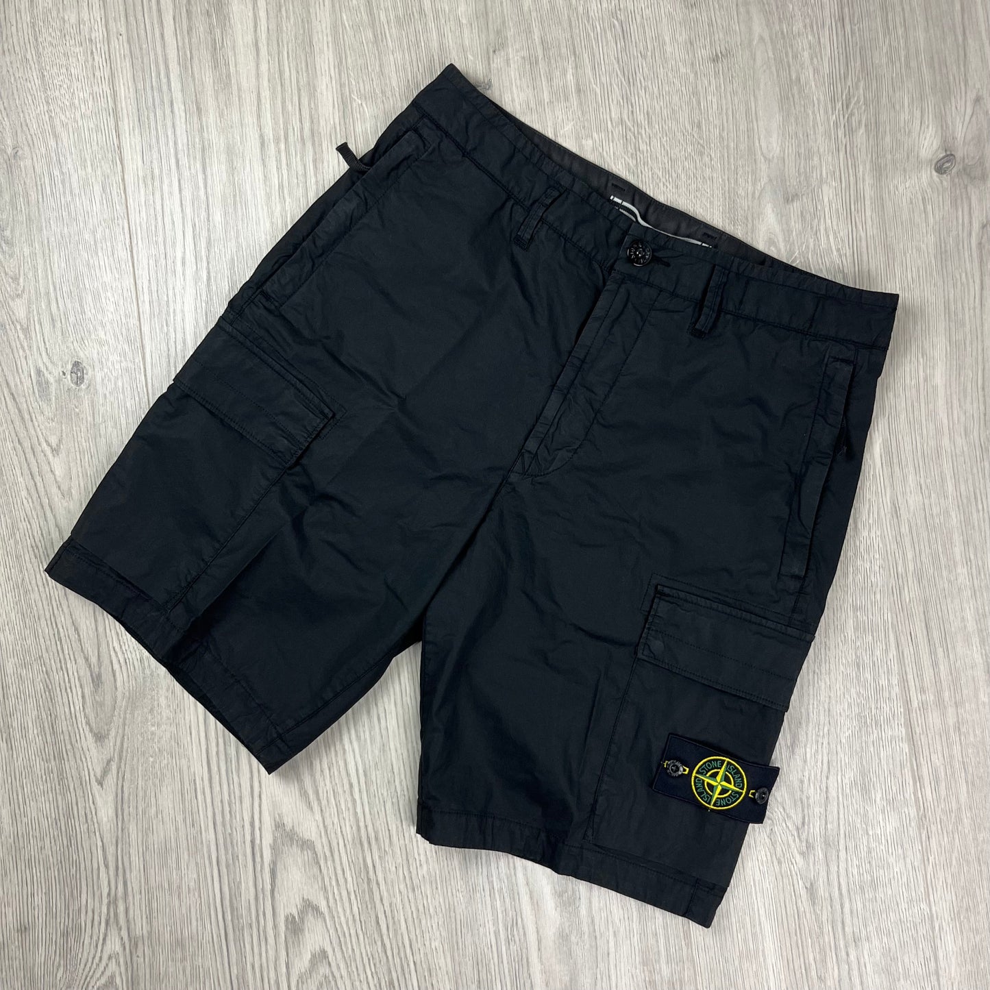 Stone Island Cargo Shorts - Black