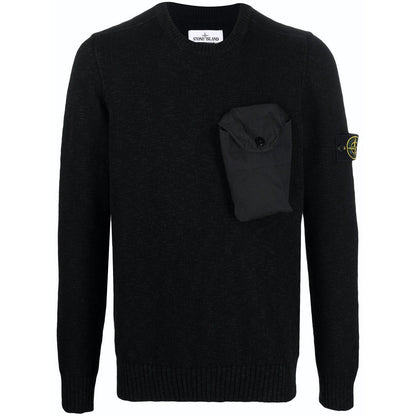 Stone Island Black Pocket Knit Sweatshirt