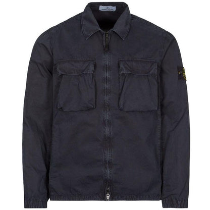 Stone Island Navy Double Pocket Overshirt