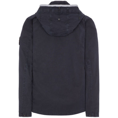 Stone Island Navy Hooded Overshirt