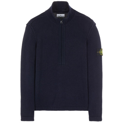Stone Island Navy Lambswool Knit