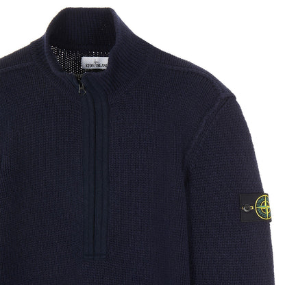 Stone Island Navy Lambswool Knit
