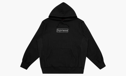 SUPREME KAWS CHALK LOGO BOX LOGO HOODIE BLACK