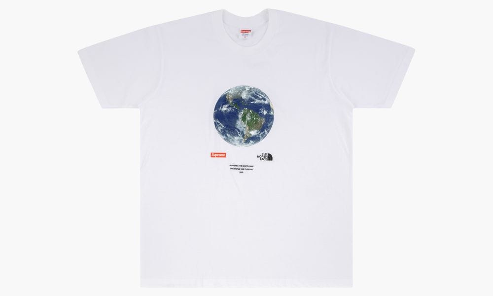 SUPREME TNF ONE WORLD TEE WHITE
