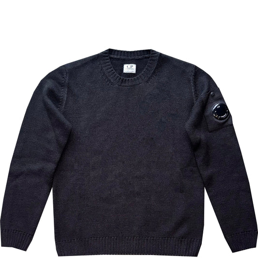 Kids CP Company Black Merino Wool Lens Knit