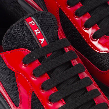 Prada Americas Cup Black & Red Trainers