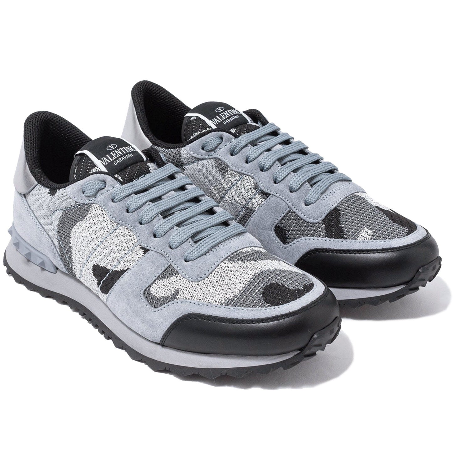 Valentino Grey & Silver Mesh Rockrunners