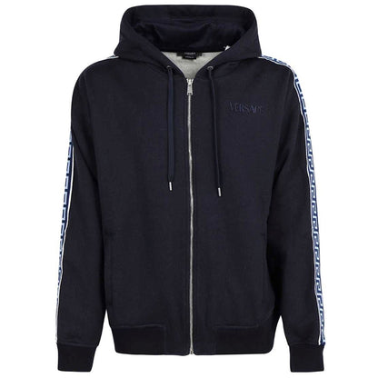 Versace Cashmere Logo Trim Hoodie