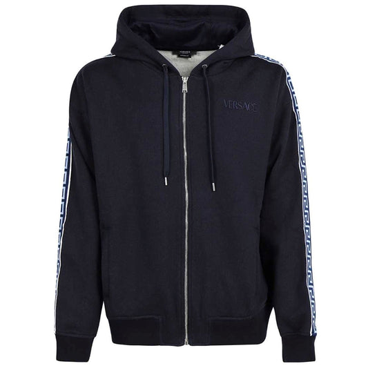 Versace Cashmere Logo Trim Hoodie