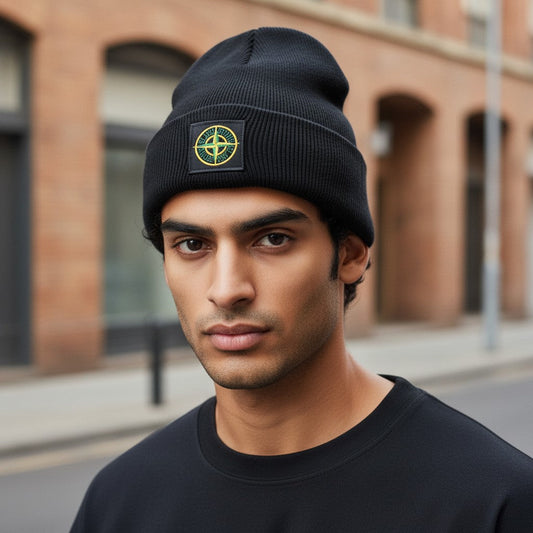 CAPPELLO LANA STONE ISLAND STEMMA GIALLO